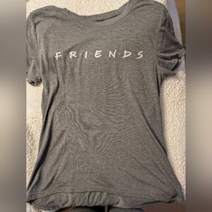 FRIENDS Gray Logo T-Shirt with Colored Dots